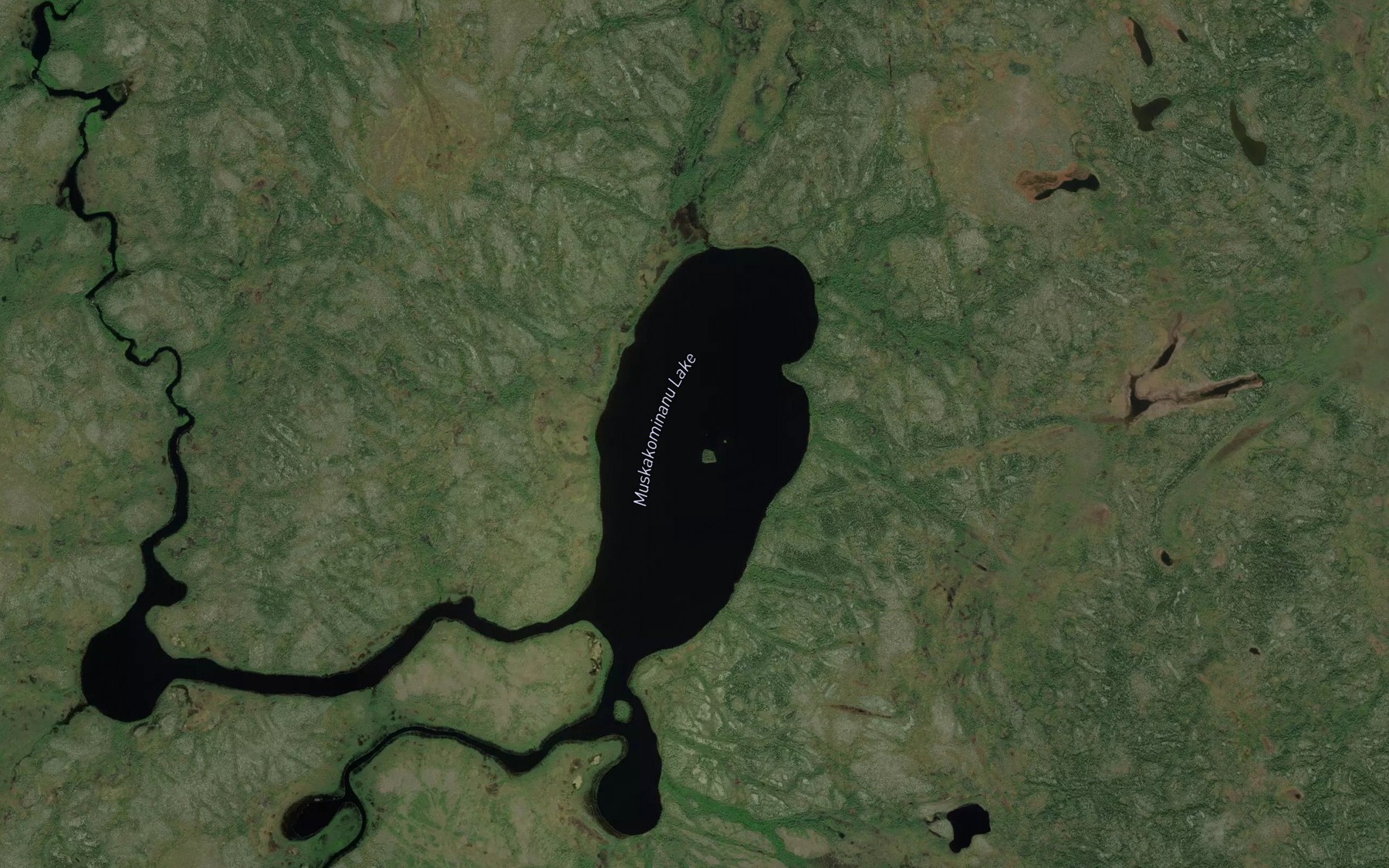 Satellite map of the Muskakominanu Lake