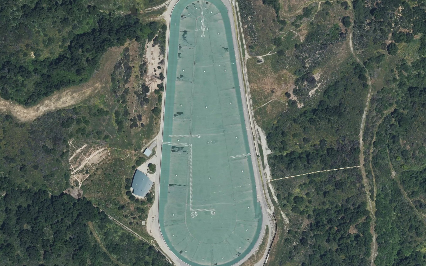 Satellite map of the Upper Stone Canyon Reservoir