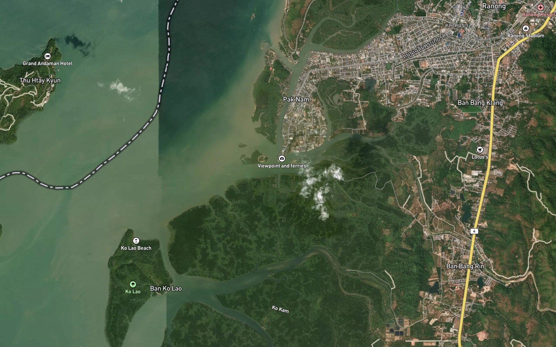 Satellite map of the Khlong Lat Lang