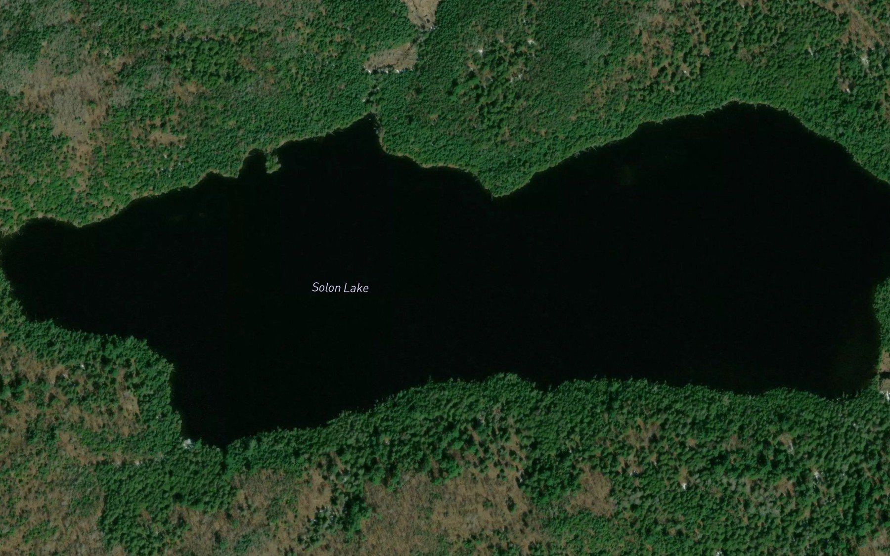 Satellite map of the Solon Lake