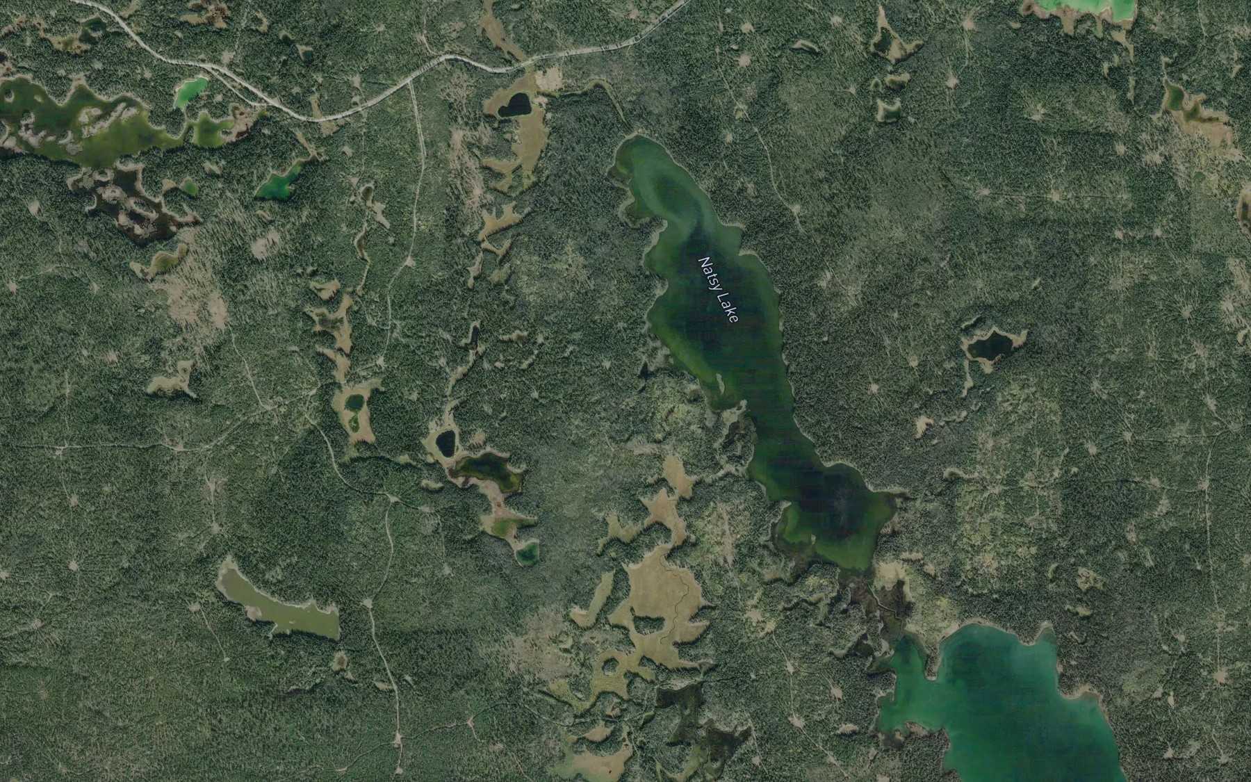 Satellite map of the Meldrum Creek