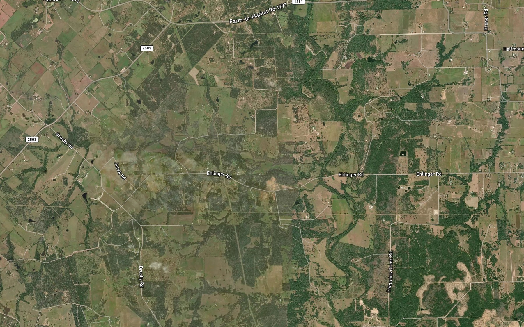 Satellite map of the Stein Branch