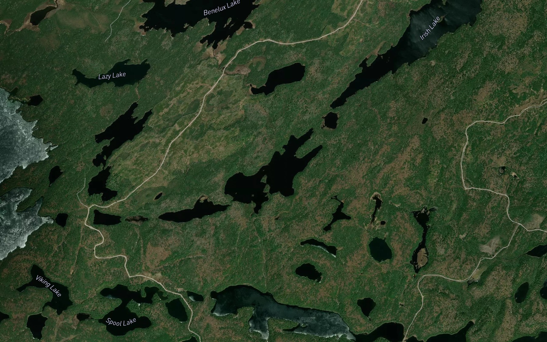Satellite map of the Welsh Lake
