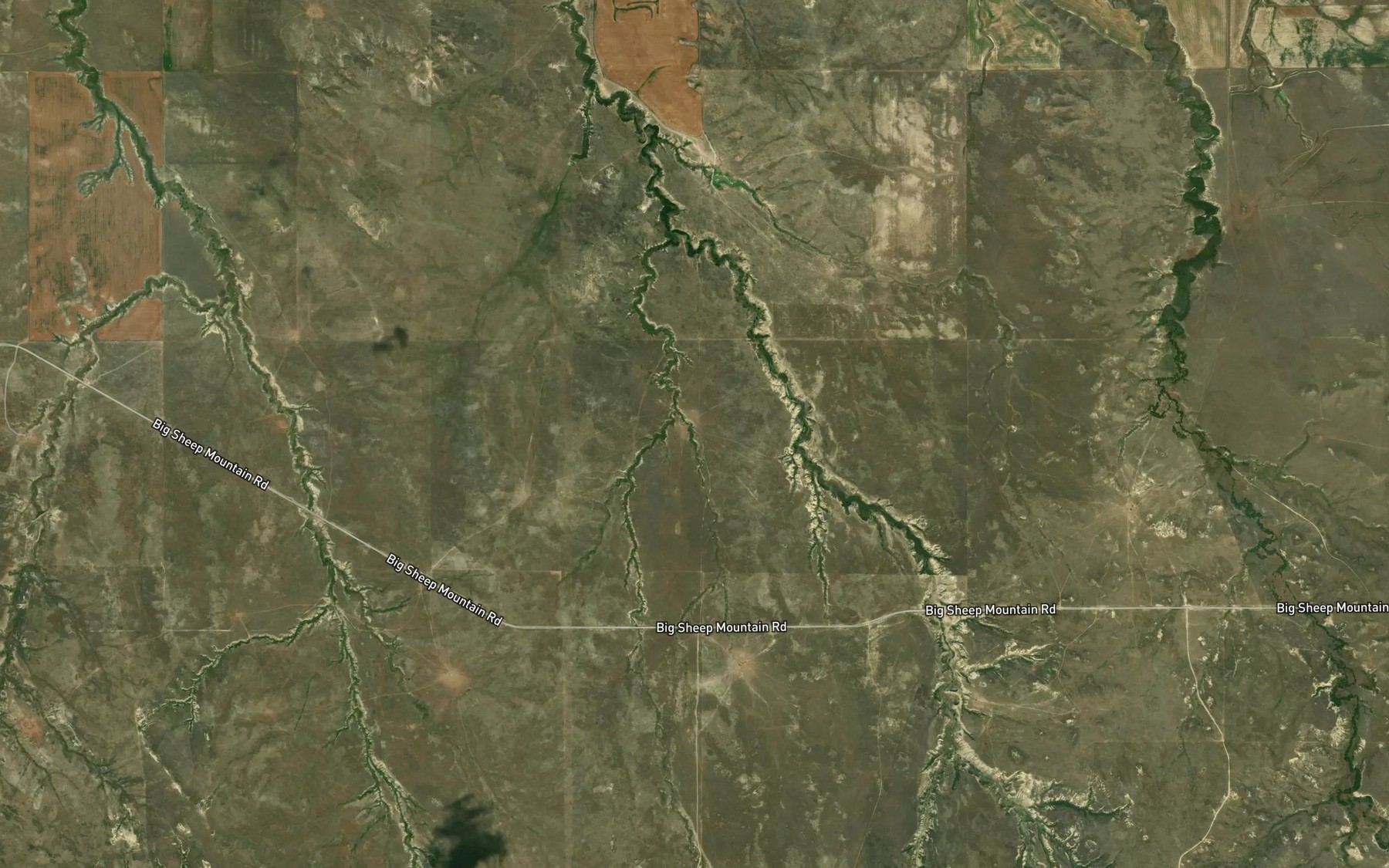 Satellite map of the Morton Spring