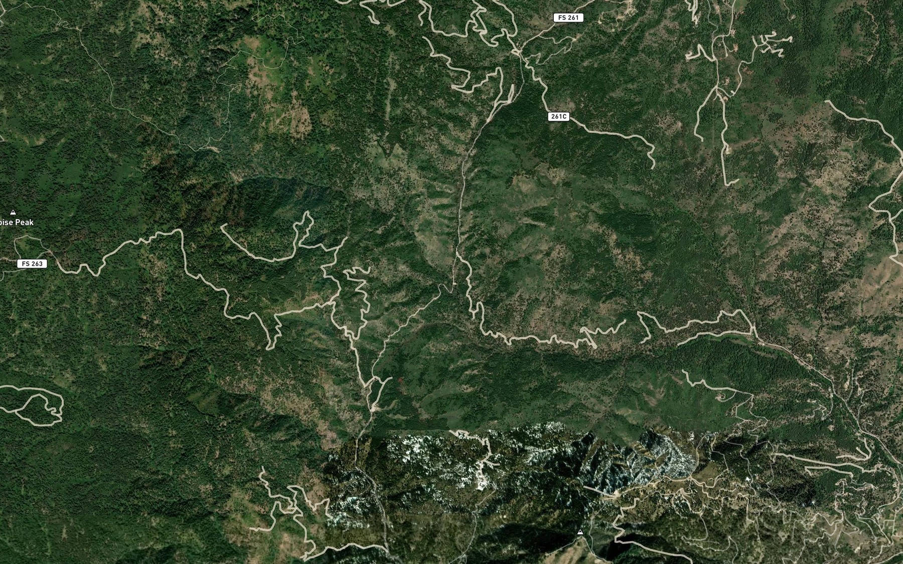 Satellite map of the Sheep Creek