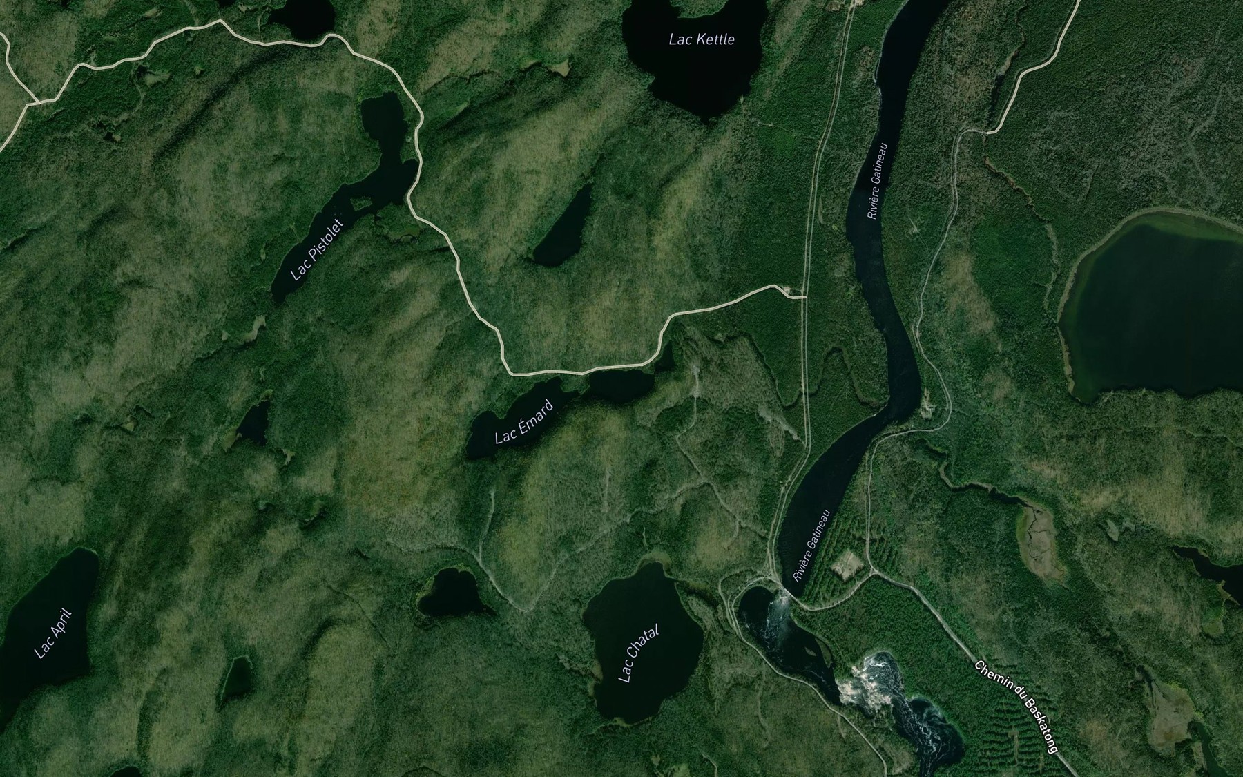 Satellite map of the Lac Oxyton