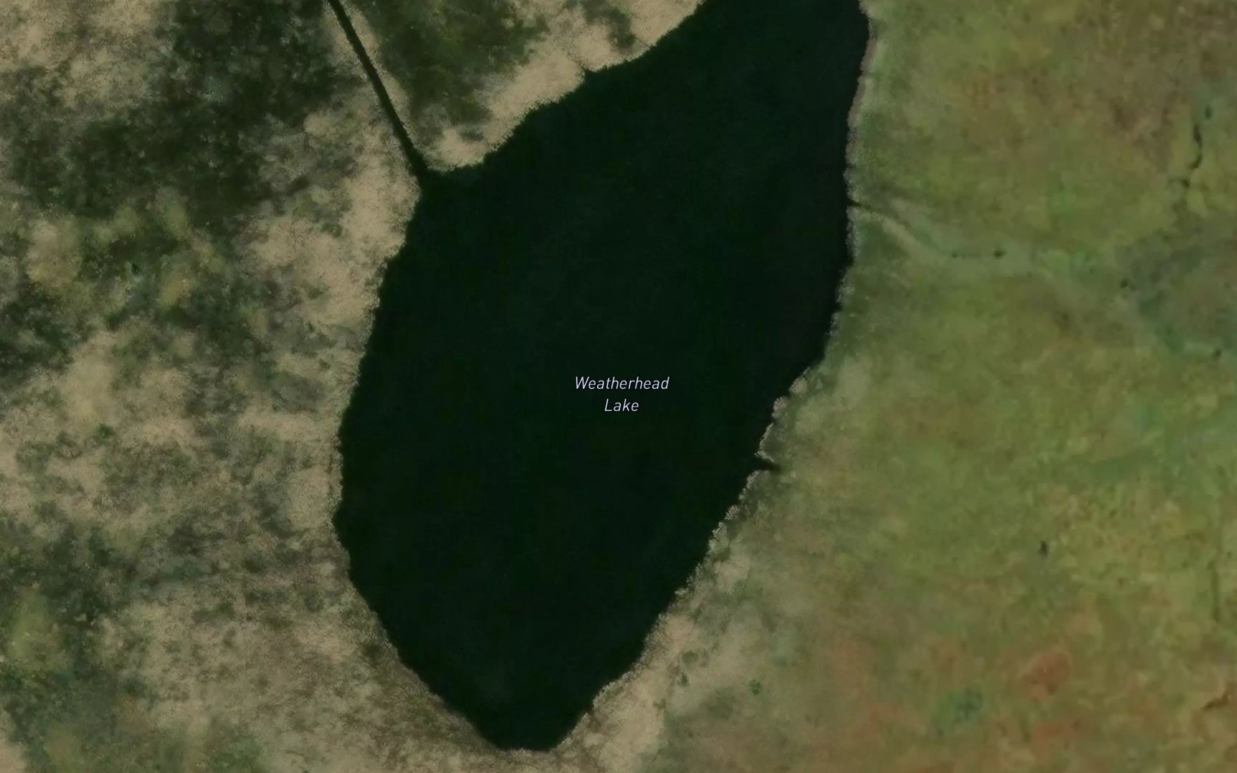 Satellite map of the Weatherhead Lake