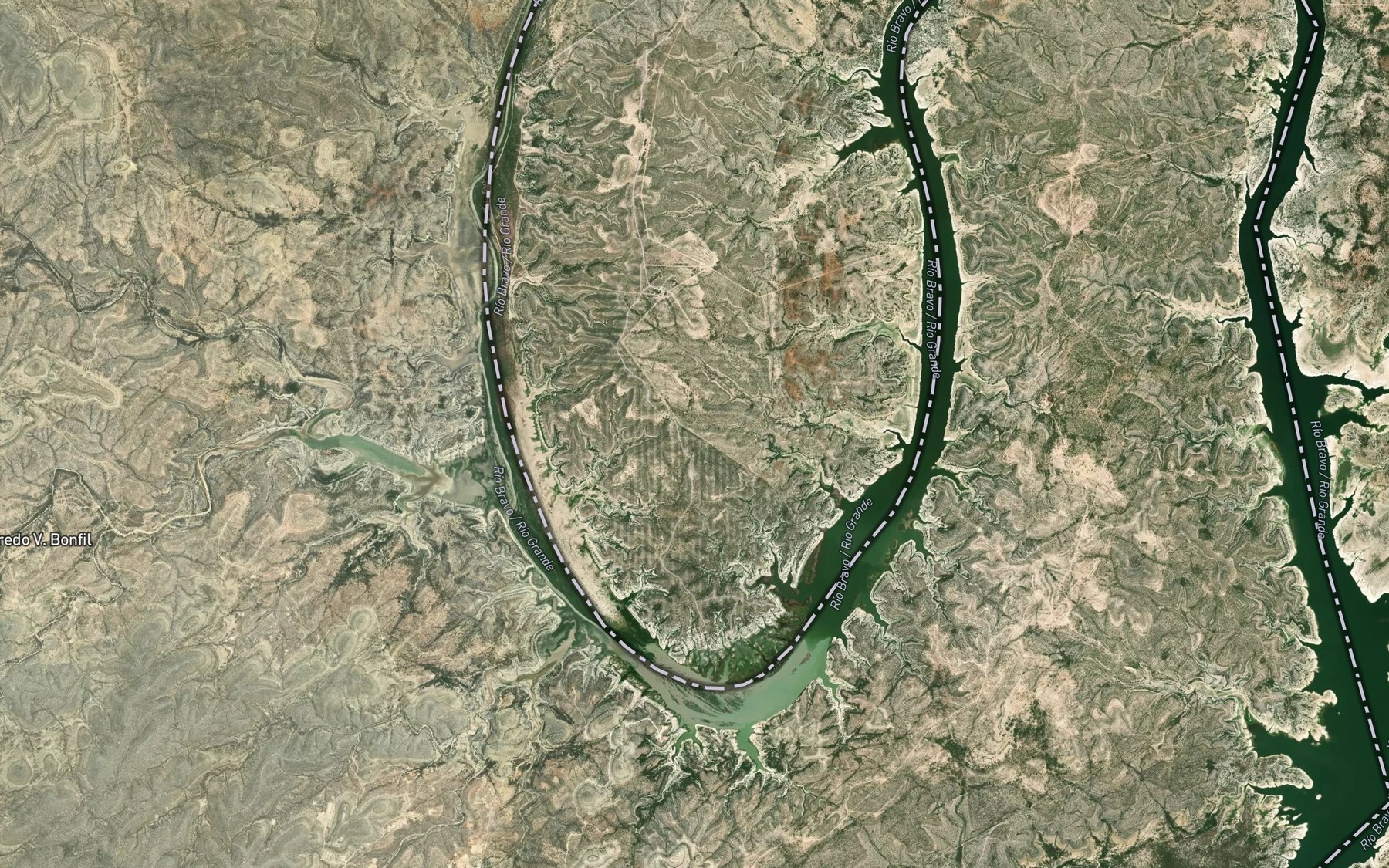 Satellite map of the Zuberbueler Bend