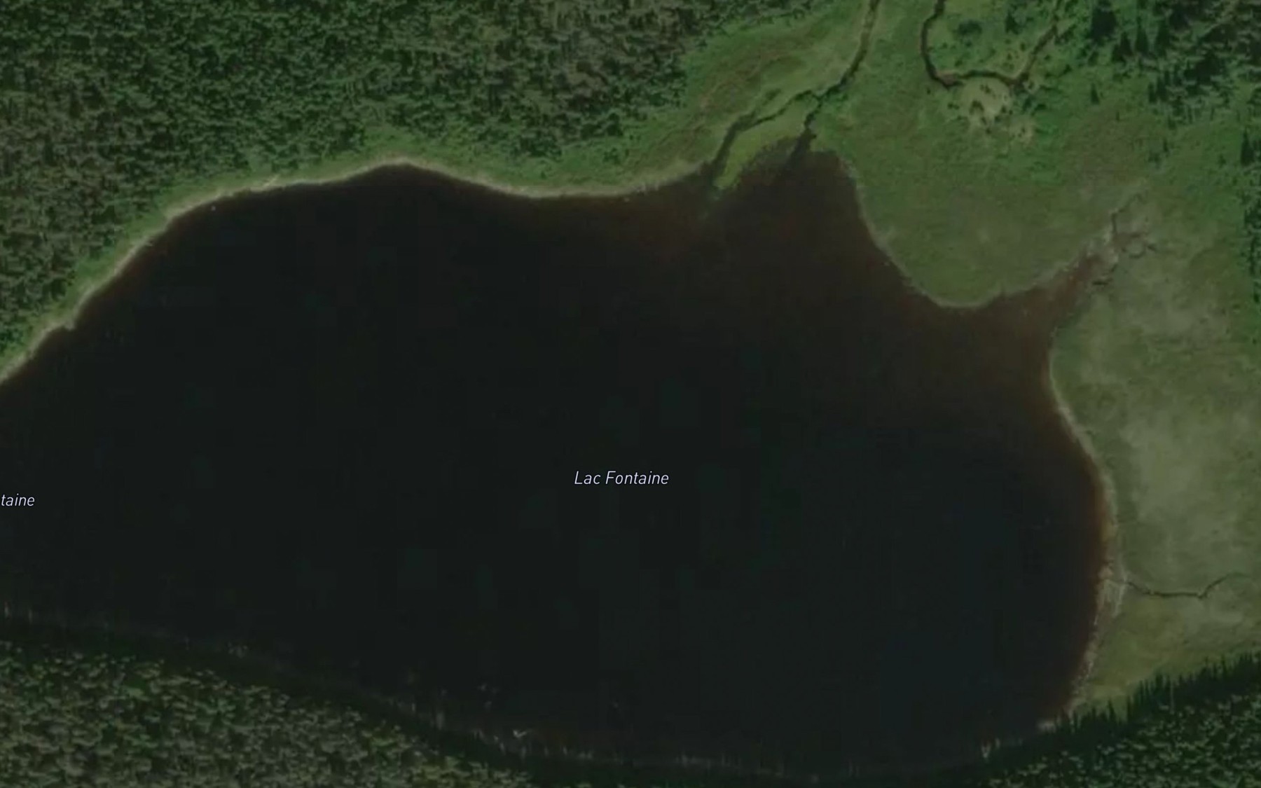 Satellite map of the Lac Fontaine