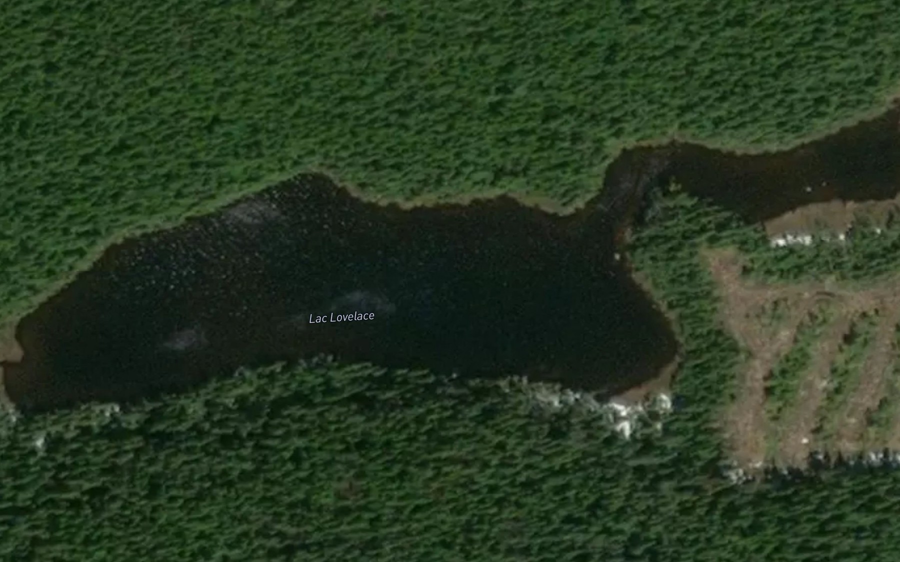 Satellite map of the Lac Lovelace