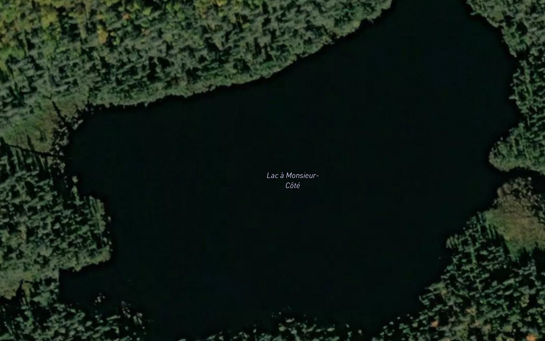 Satellite map of the Lac a Monsieur-Cote