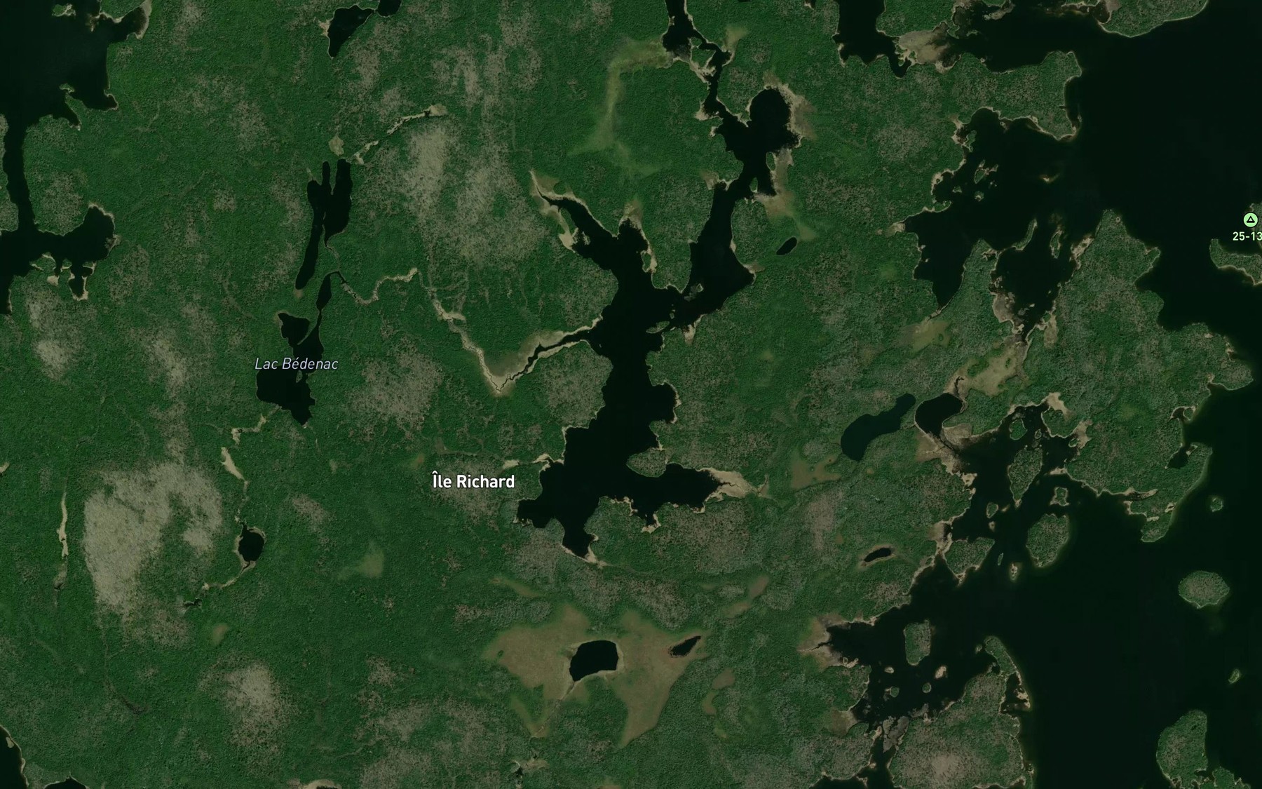 Satellite map of the Lac Marigny