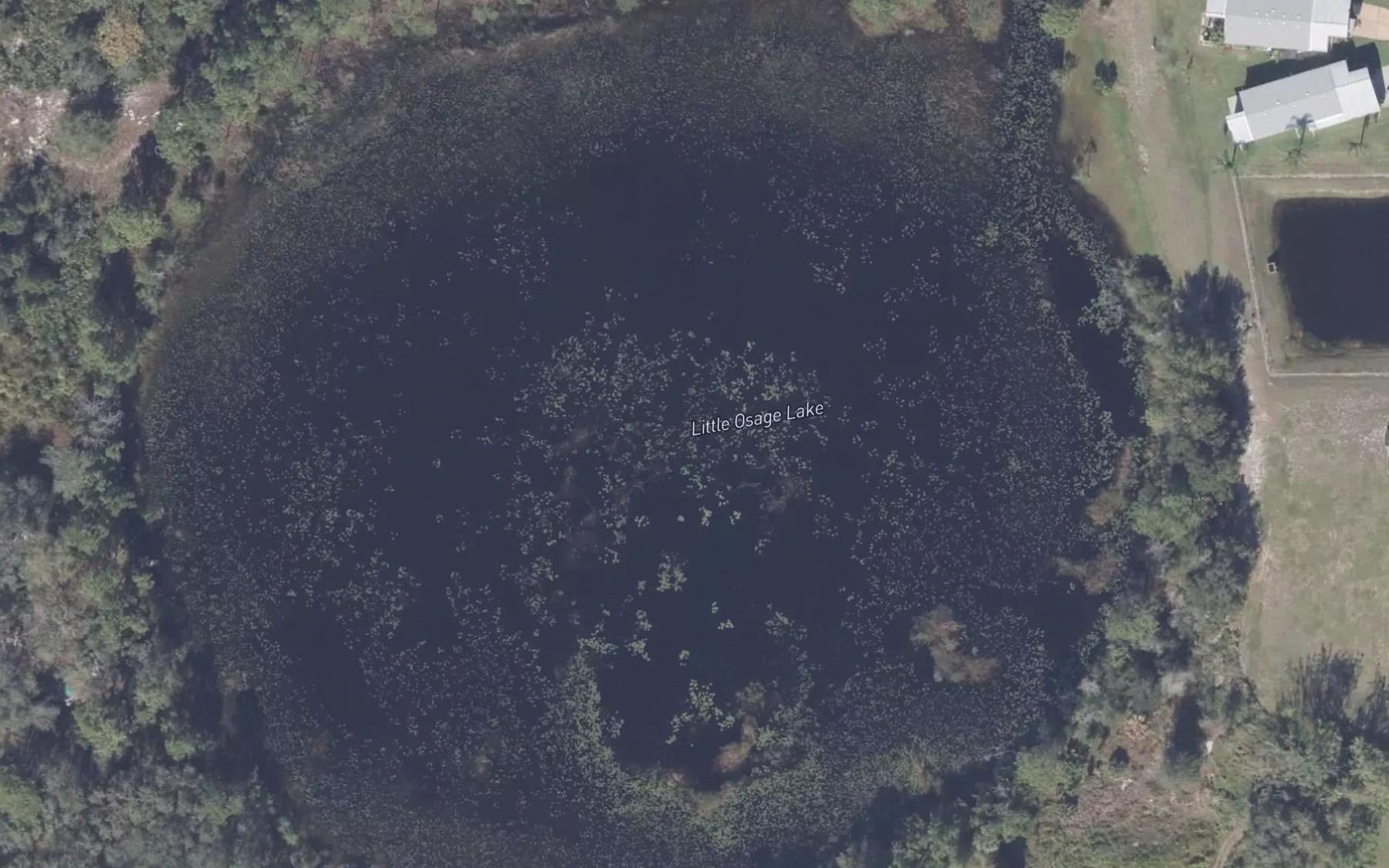 Satellite map of the Little Osage Lake
