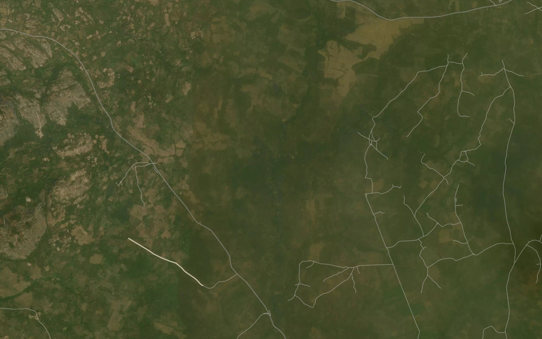 Satellite map of the River Otulu
