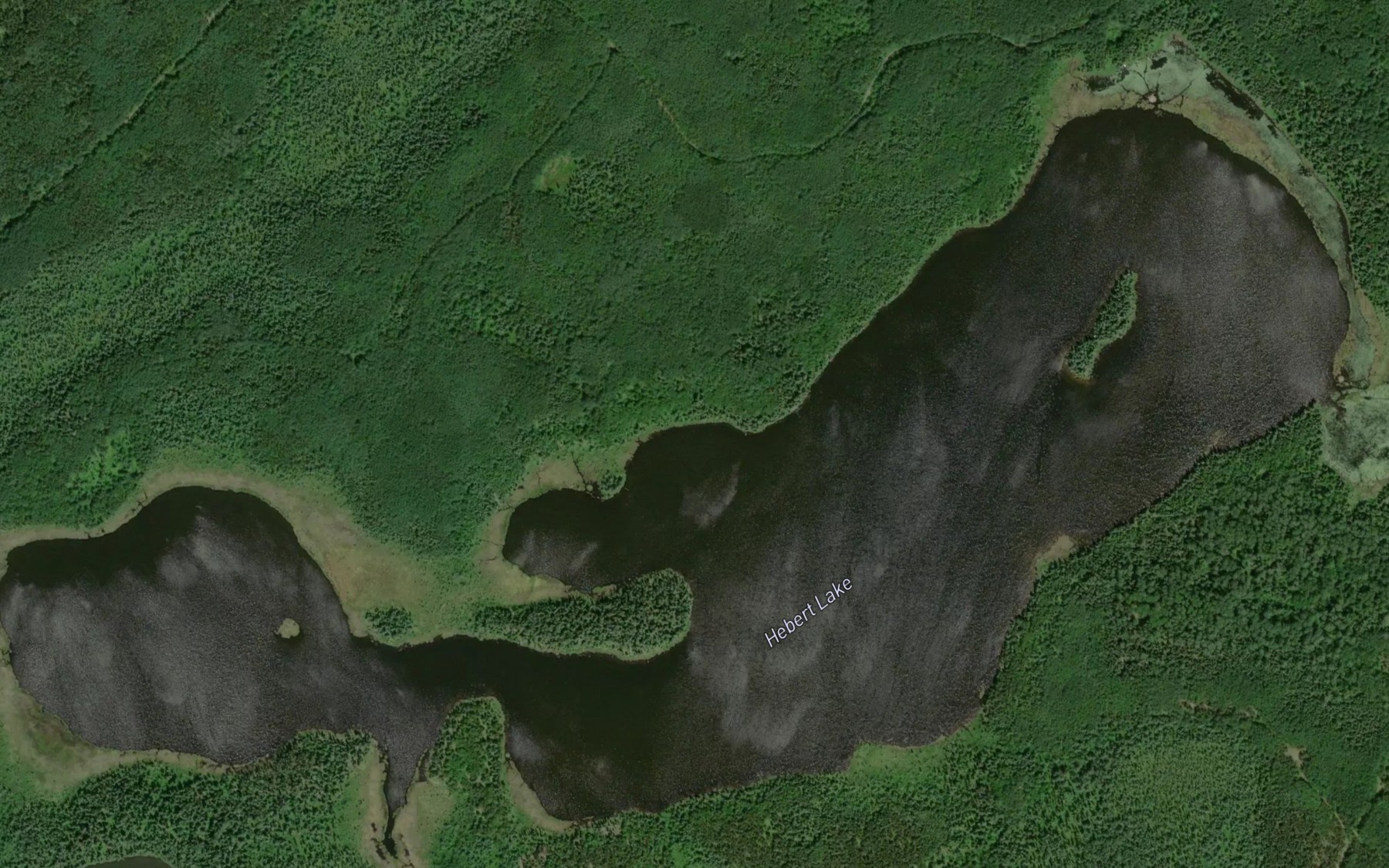 Satellite map of the Hebert Lake