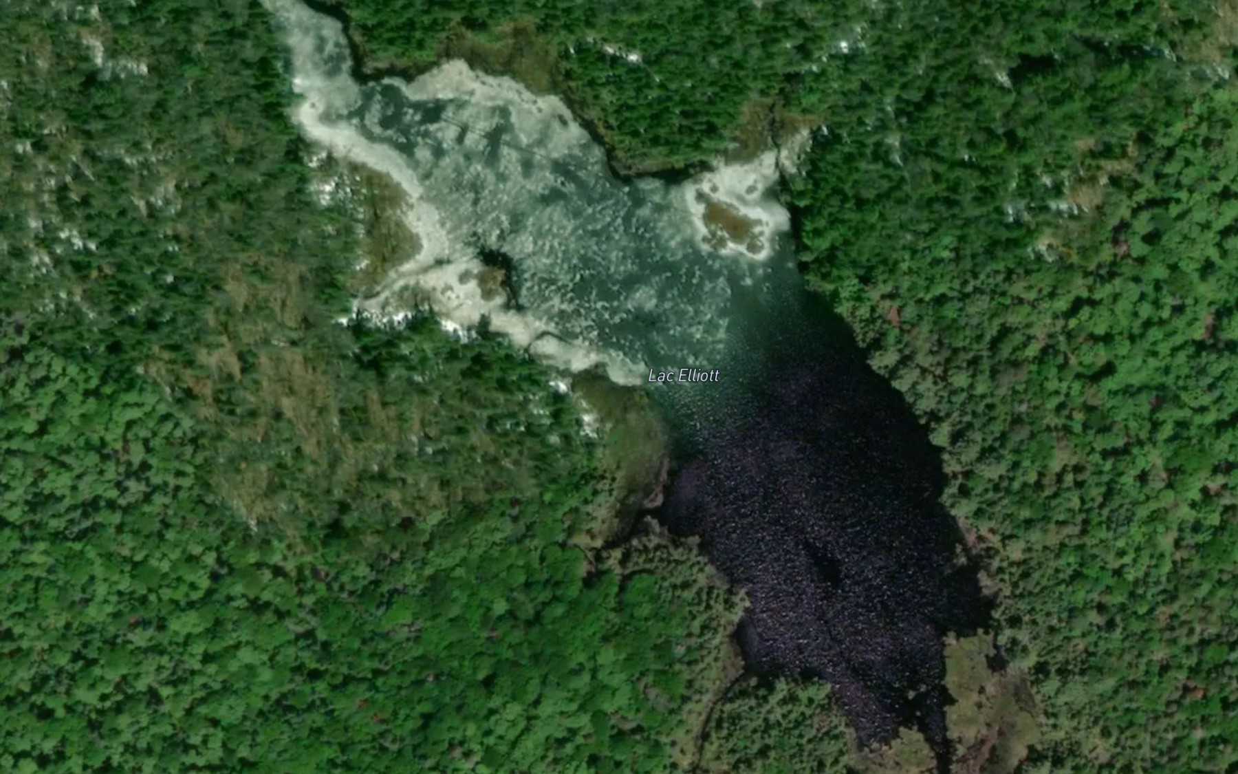 Satellite map of the Lac Elliott
