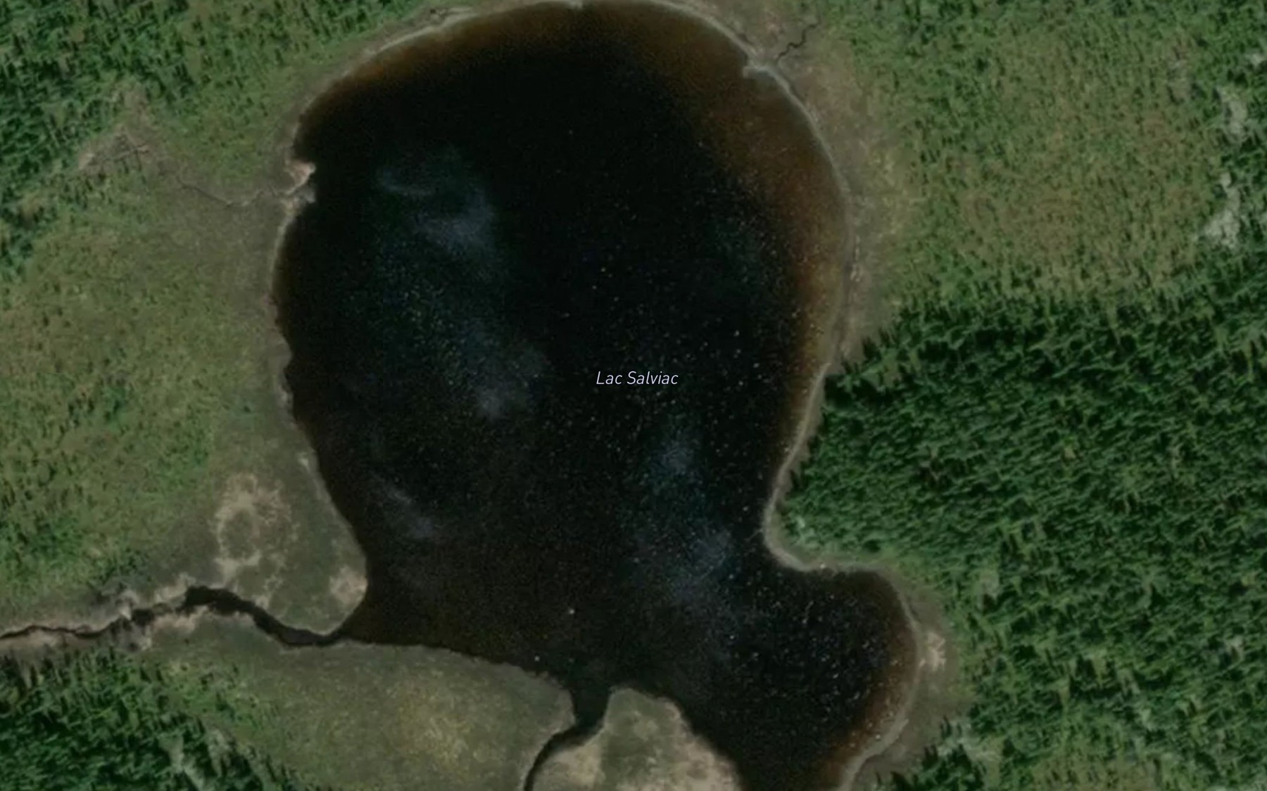 Satellite map of the Lac Salviac