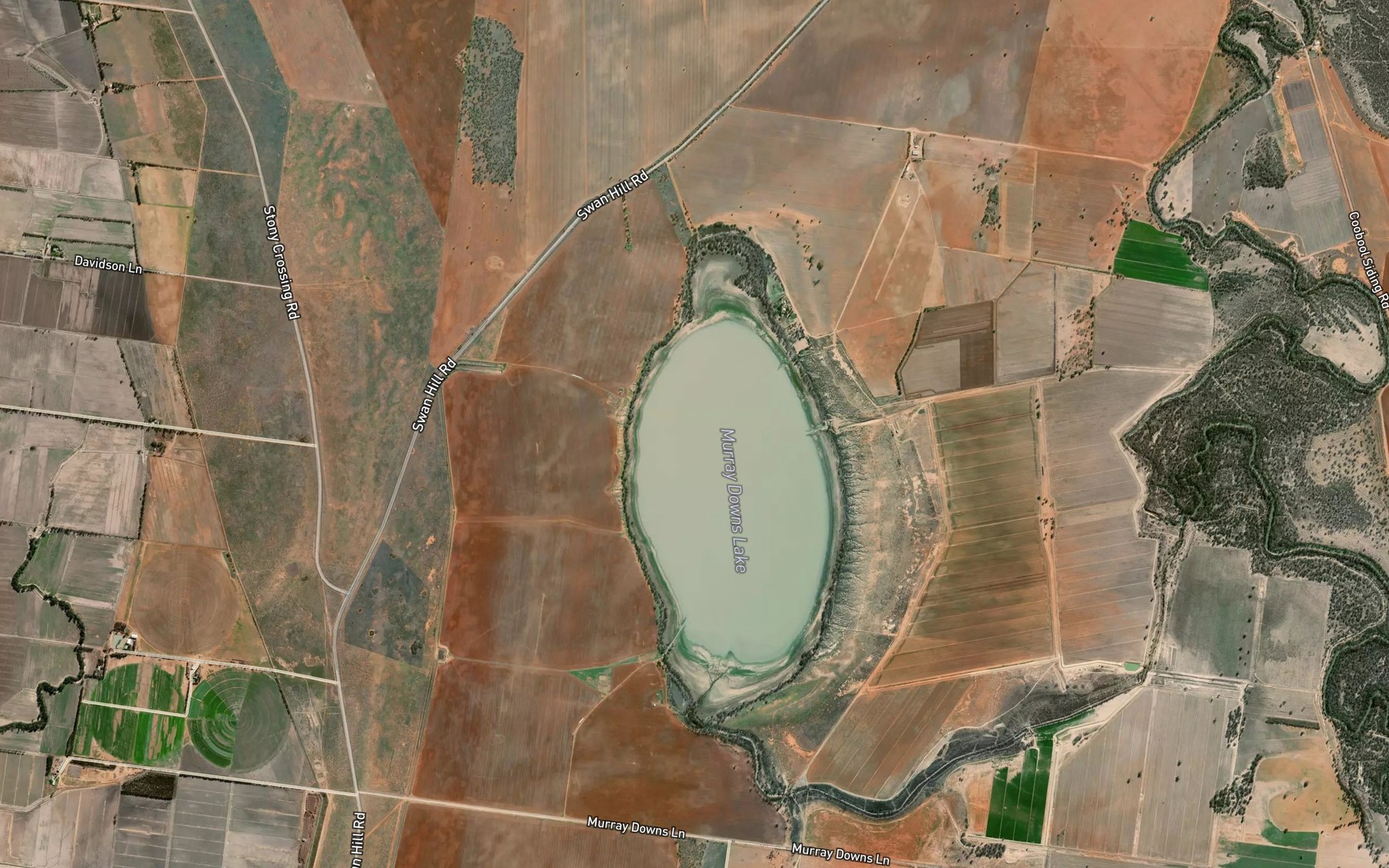 Satellite map of the Murray Downs Lake
