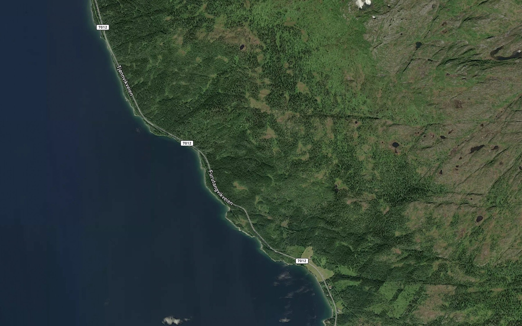 Satellite map of the Kaldkoibekken