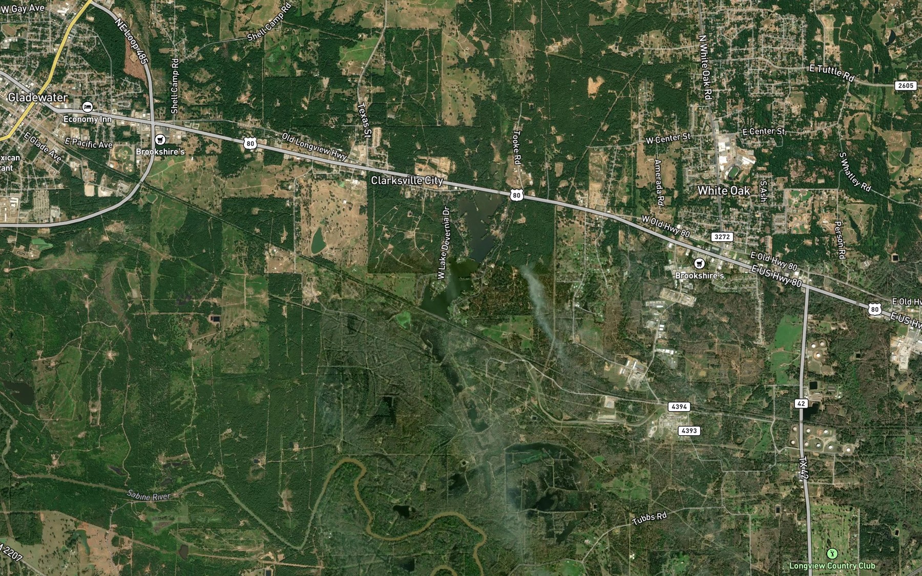 Satellite map of the Lake Deverina