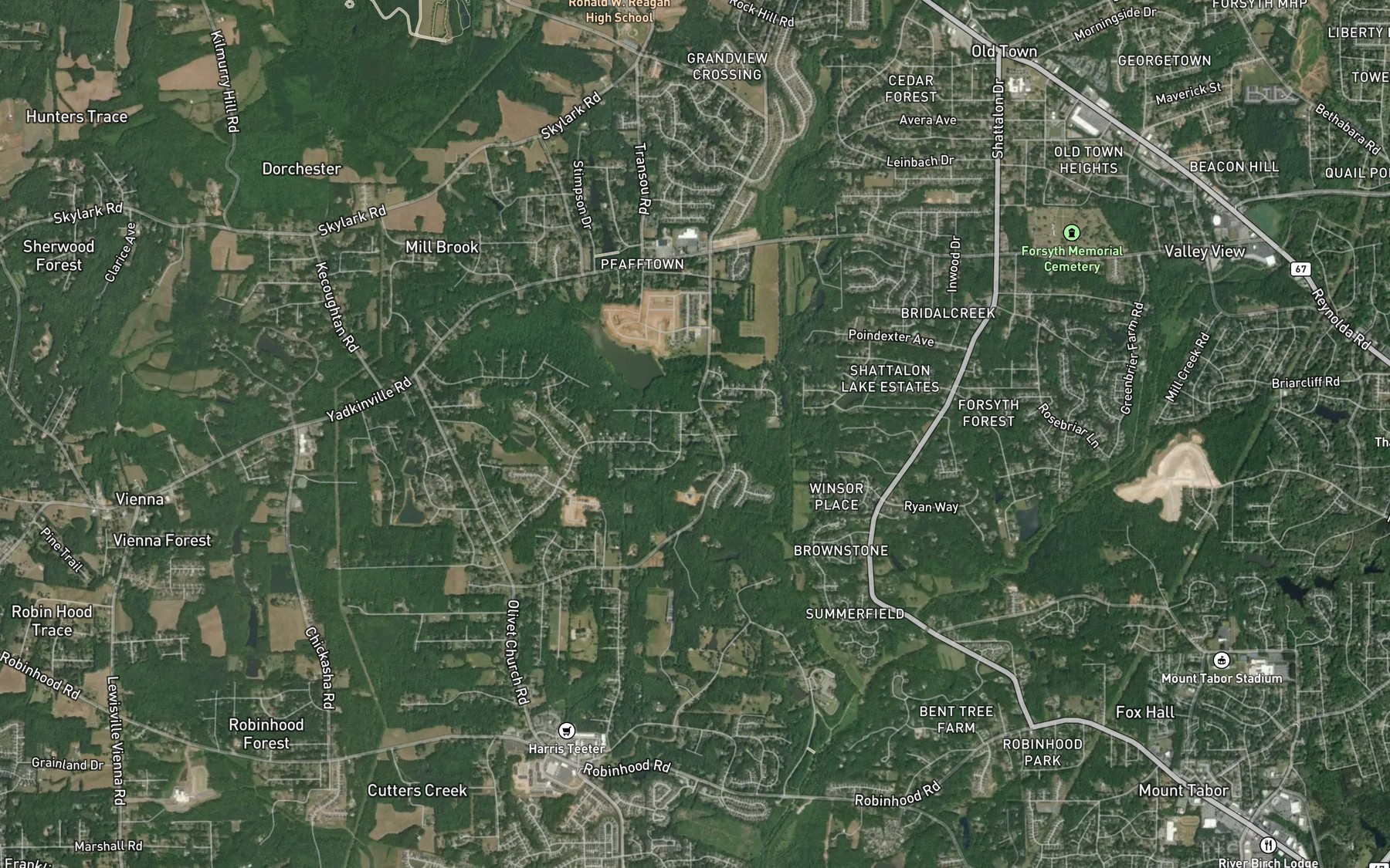 Satellite map of the Fowler Lake Number One