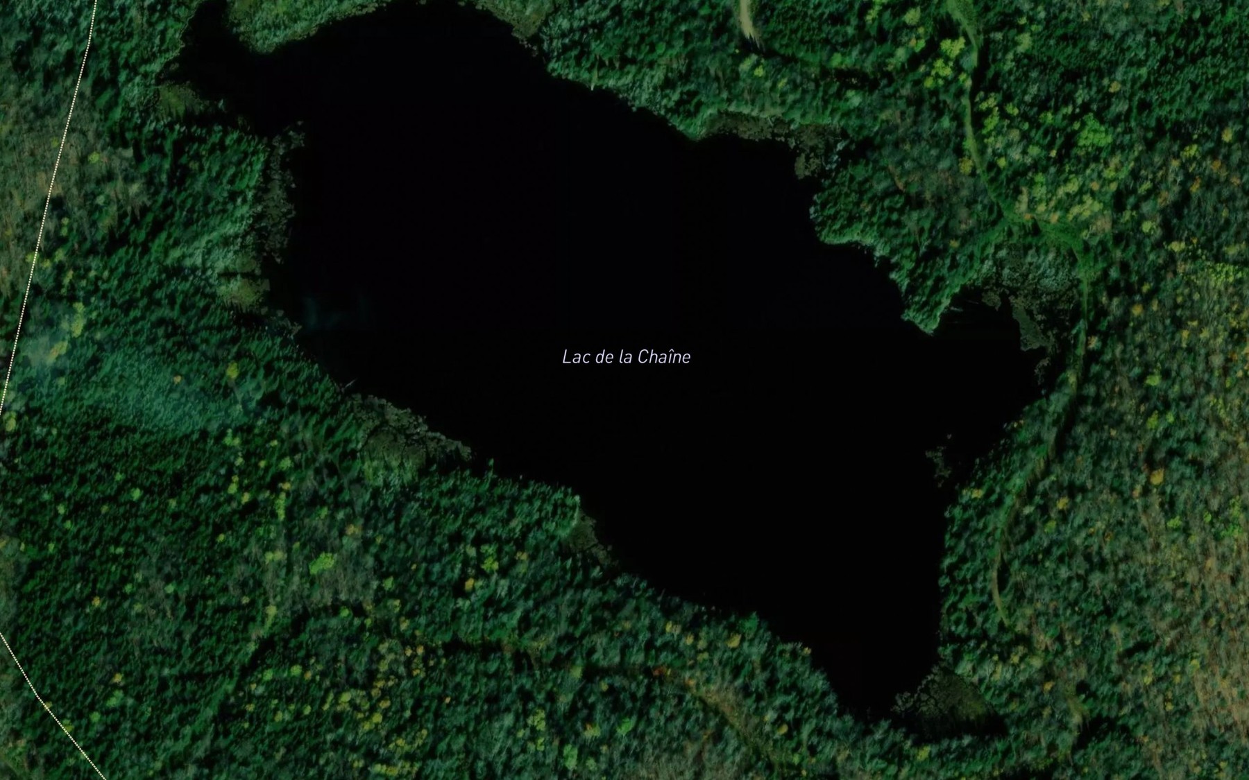 Satellite map of the Lac de la Chaine