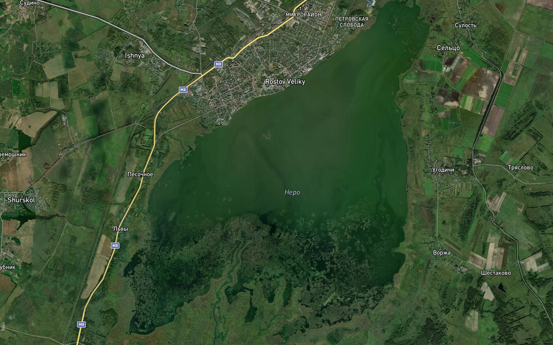 Satellite map of the Ozero Nero
