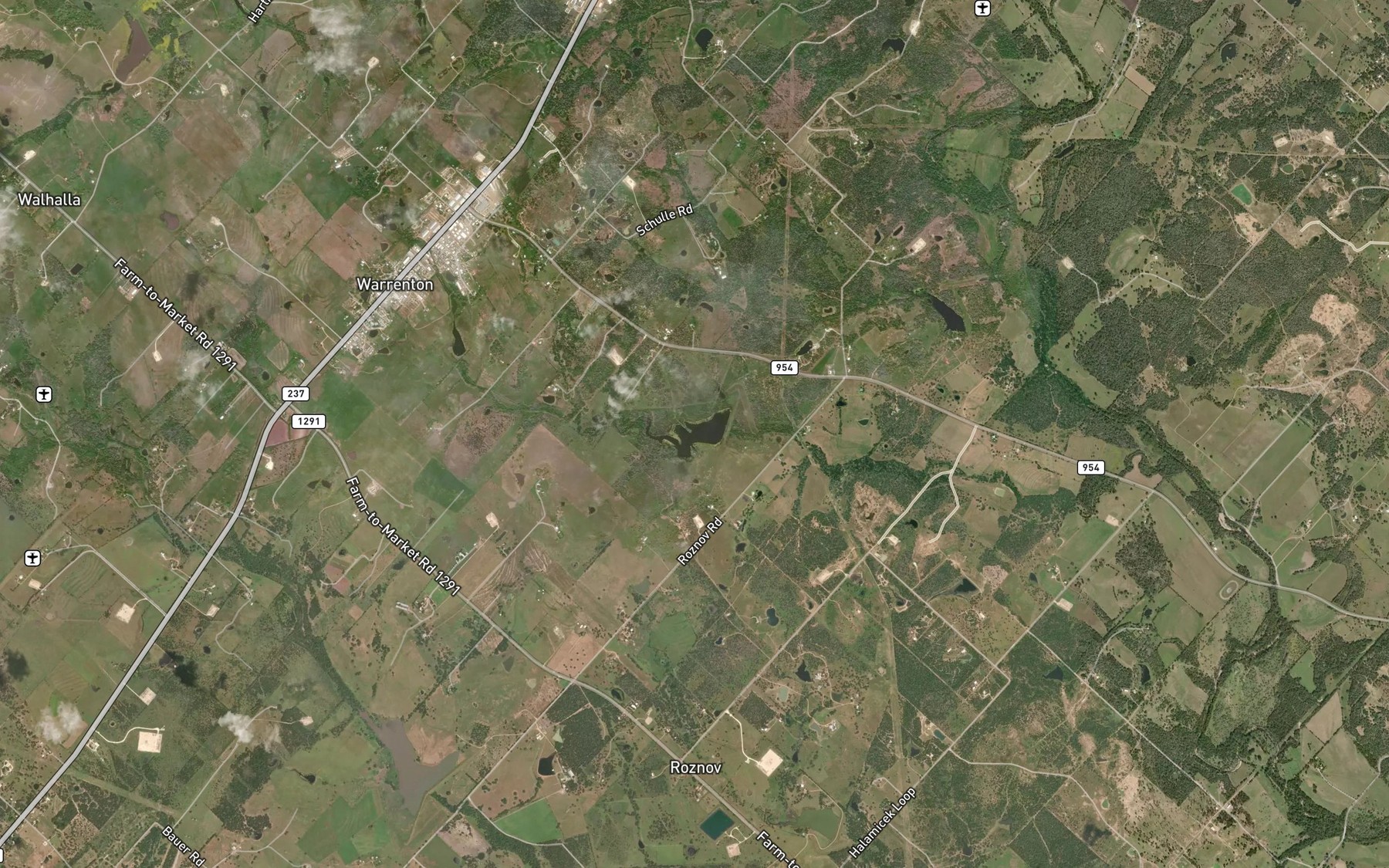 Satellite map of the Soil Conservation Service Site 19 Reservoir