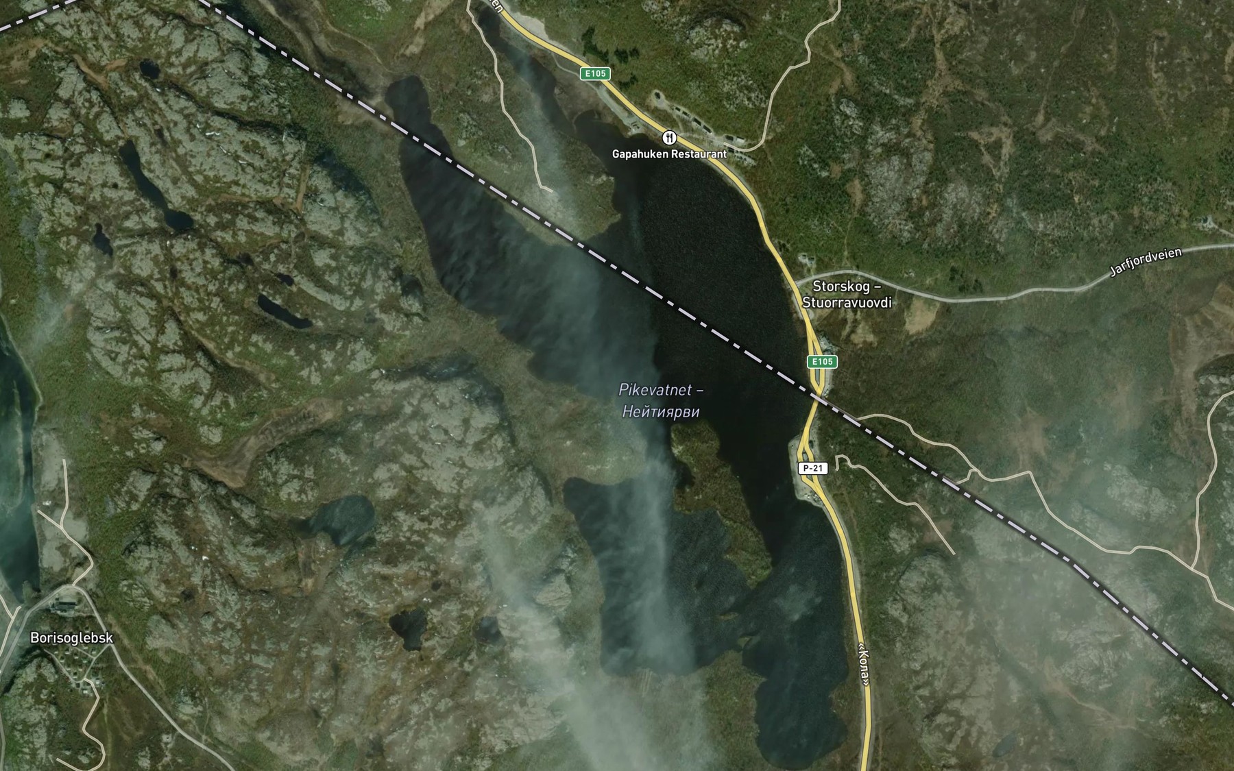 Satellite map of the Neitijaervi