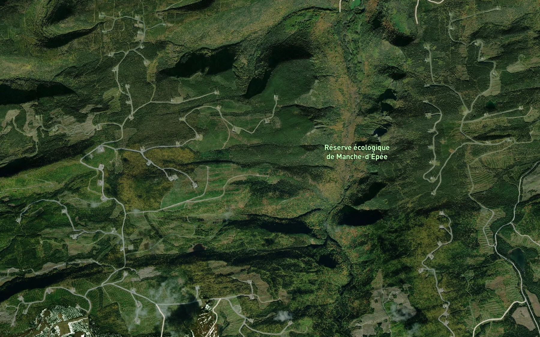 Satellite map of the Coulee de la Sucrerie