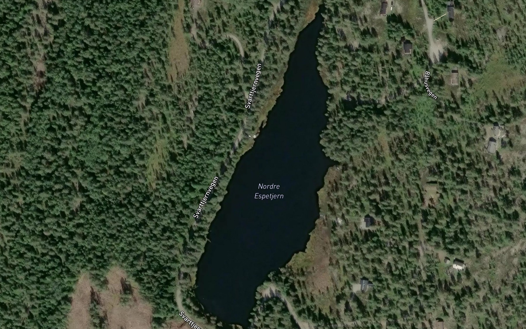 Satellite map of the Espetjern,nordre