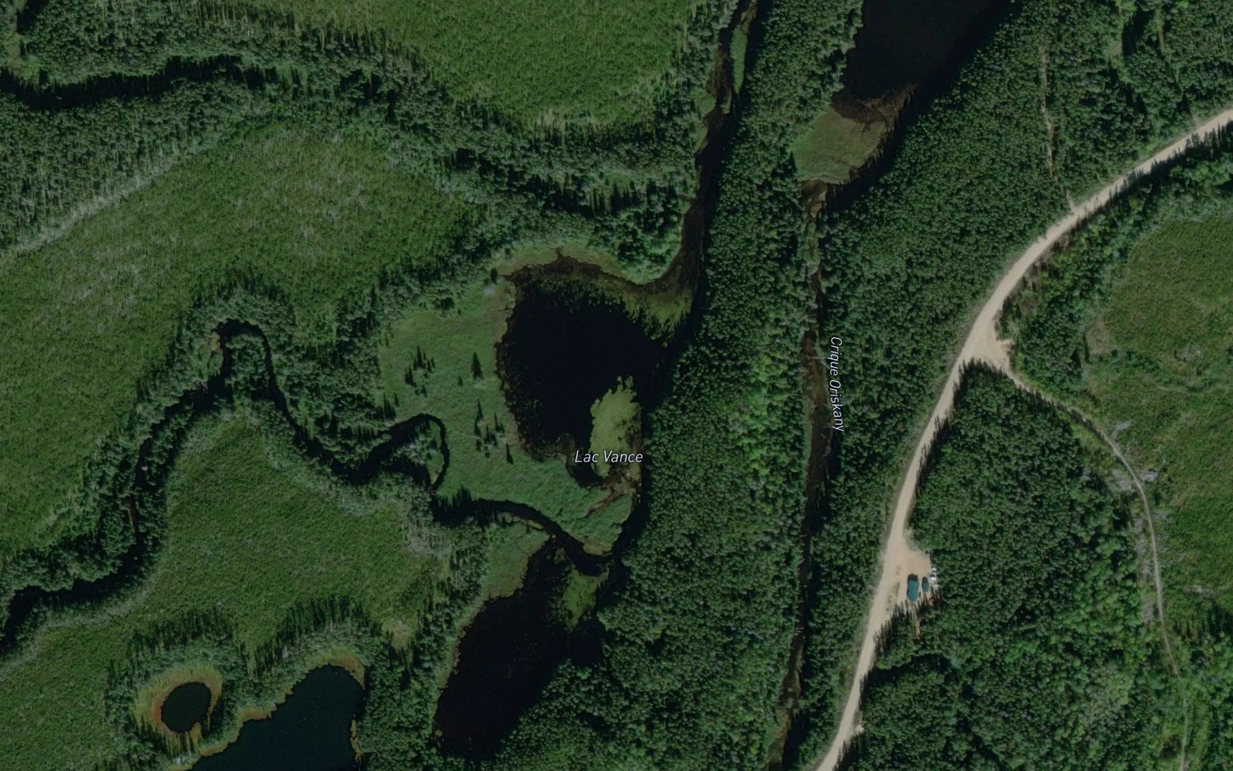 Satellite map of the Lac Vance