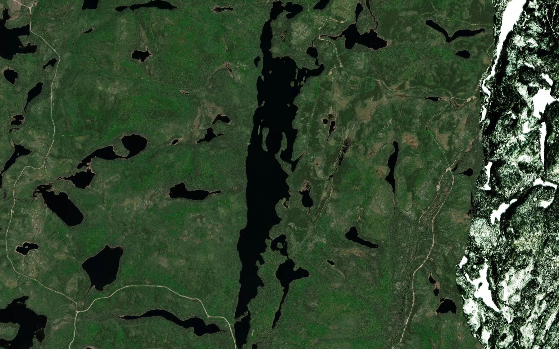 Satellite map of the Lac Charette