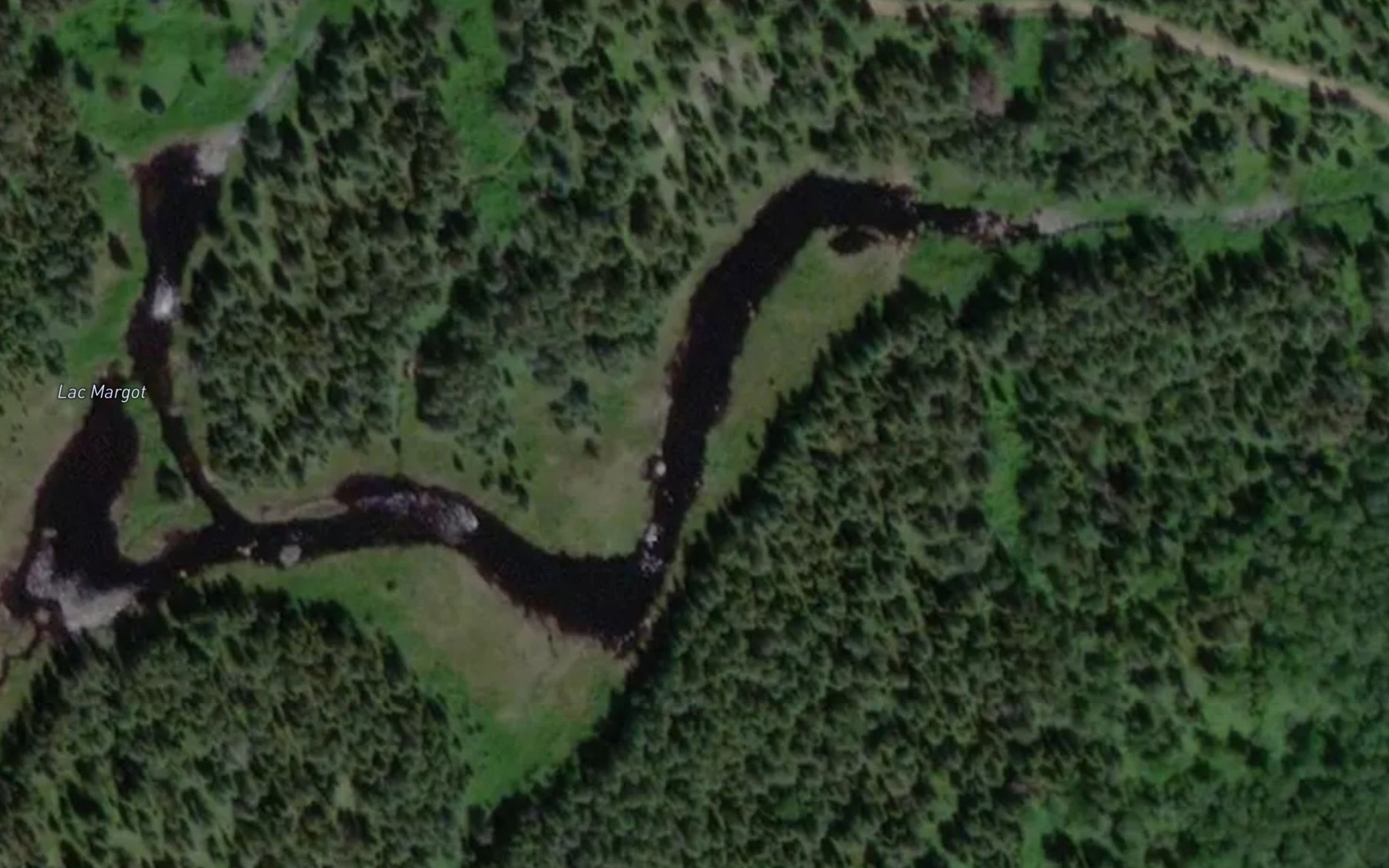 Satellite map of the Lac Margot
