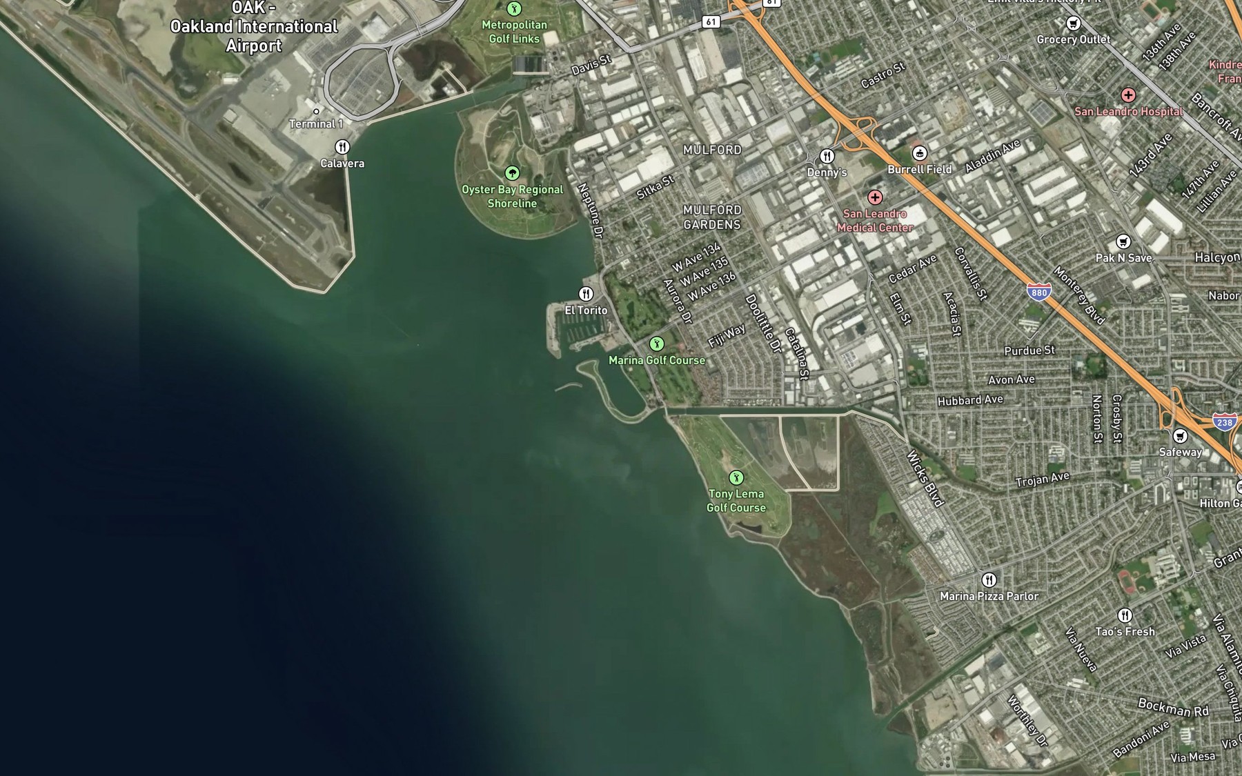 Satellite map of the Small Boat Lagoon