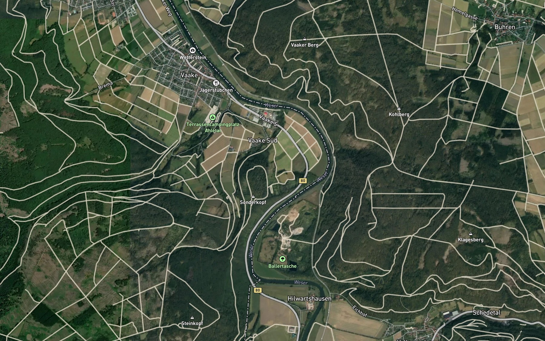 Satellite map of the Nasse Ahle