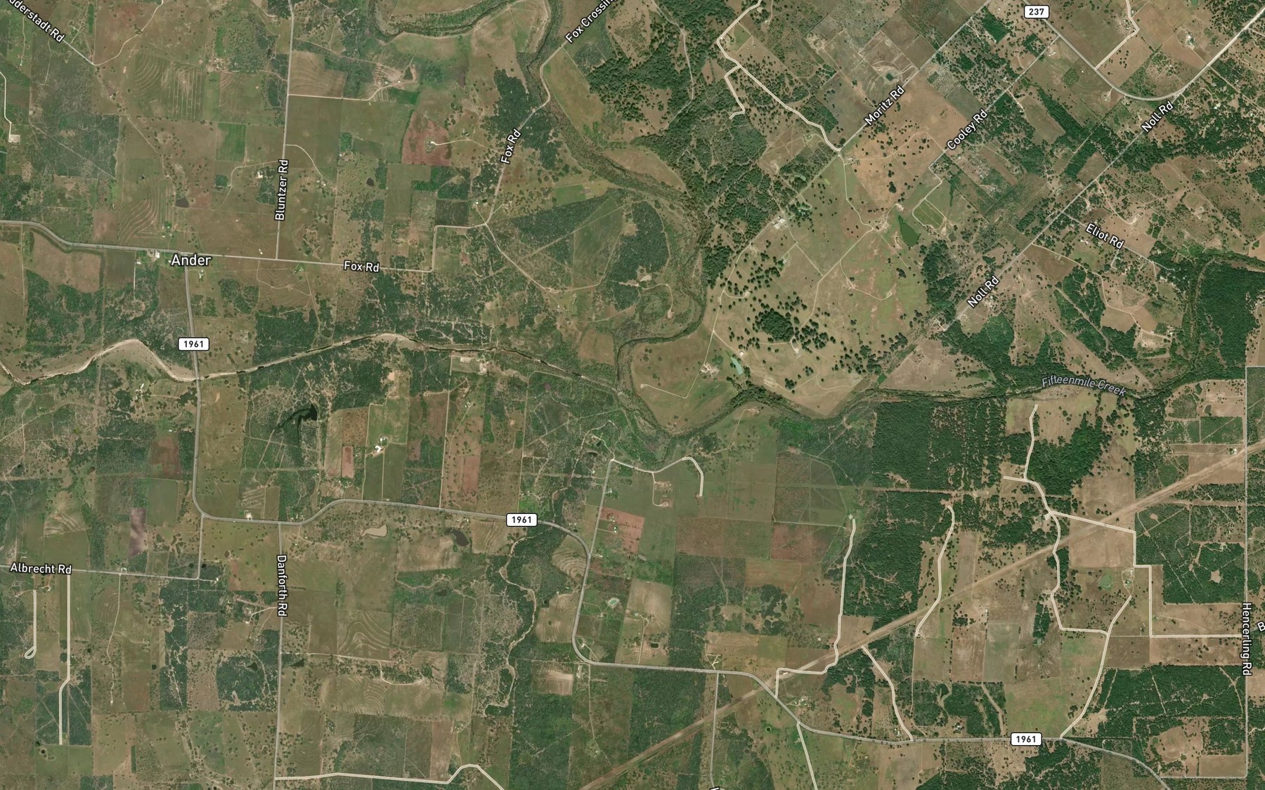 Satellite map of the Eighteenmile Creek