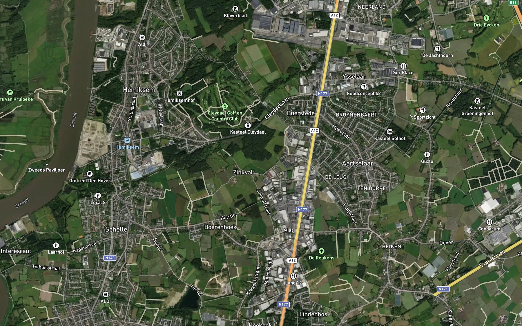Satellite map of the Grote Struisbeek