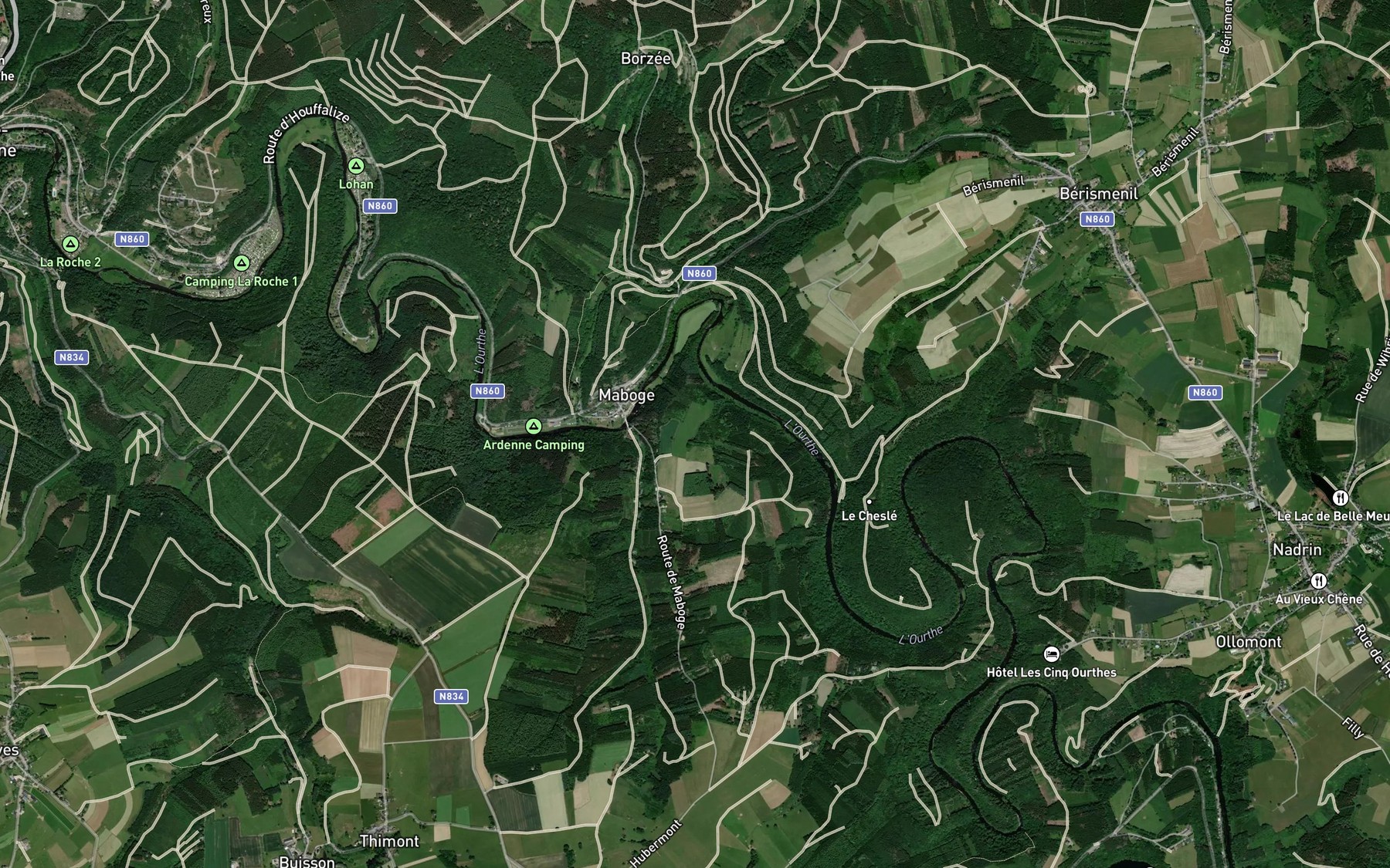 Satellite map of the Maboge