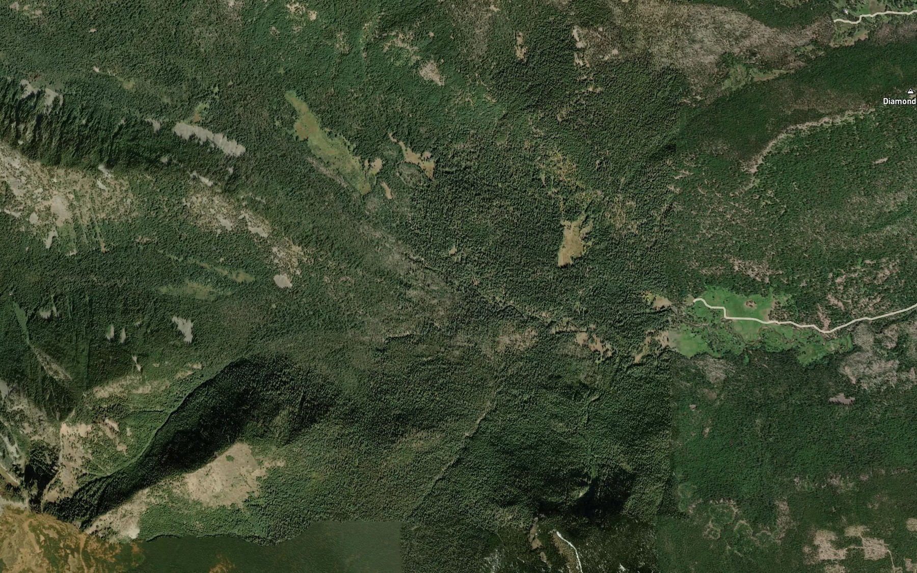 Satellite map of the Petross Creek