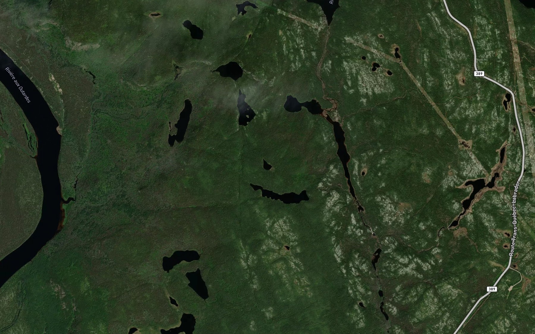 Satellite map of the Lac Haut