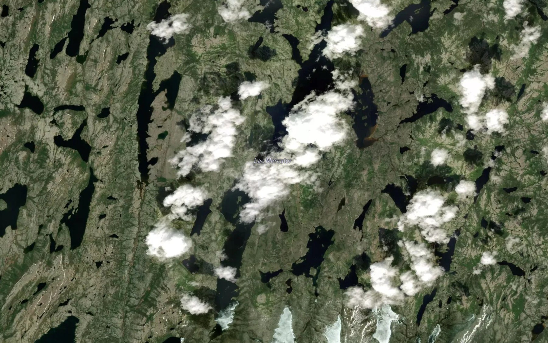 Satellite map of the Lac Mercator