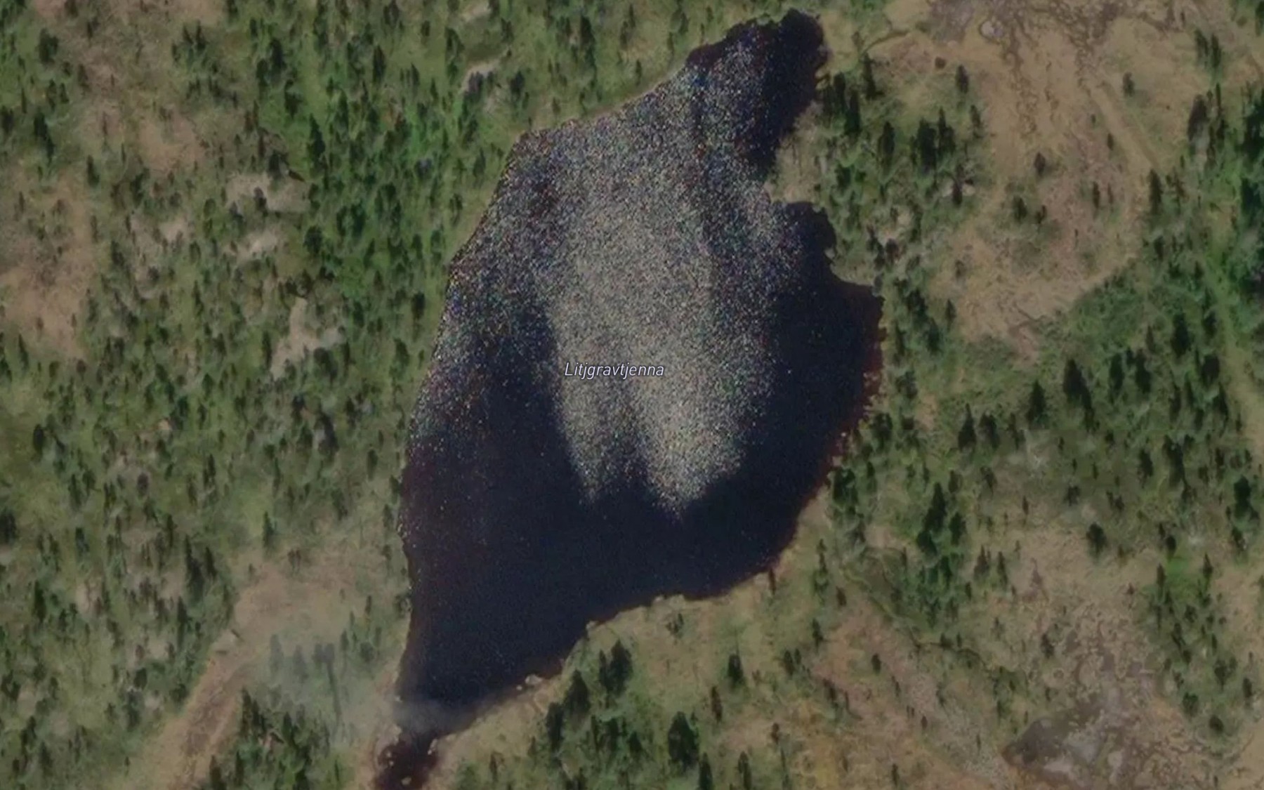 Satellite map of the Litjgravtjenna