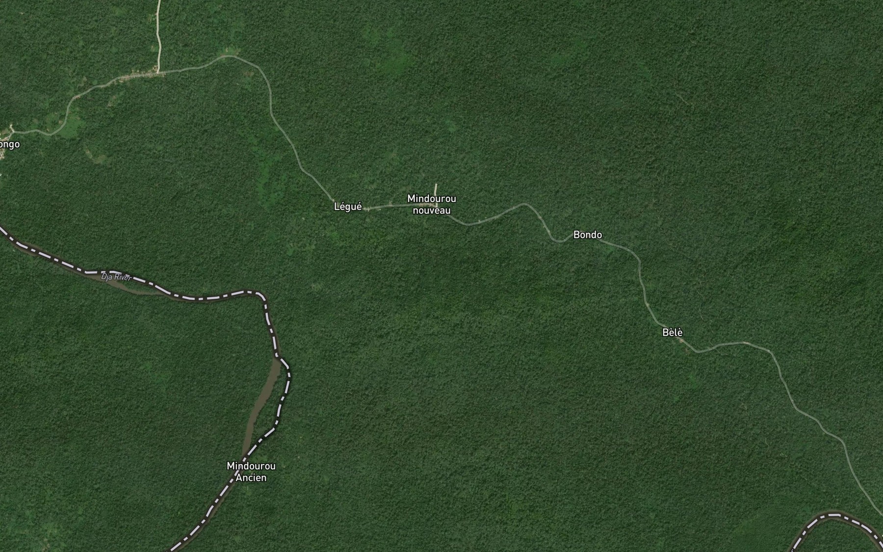 Satellite map of the Mbaka
