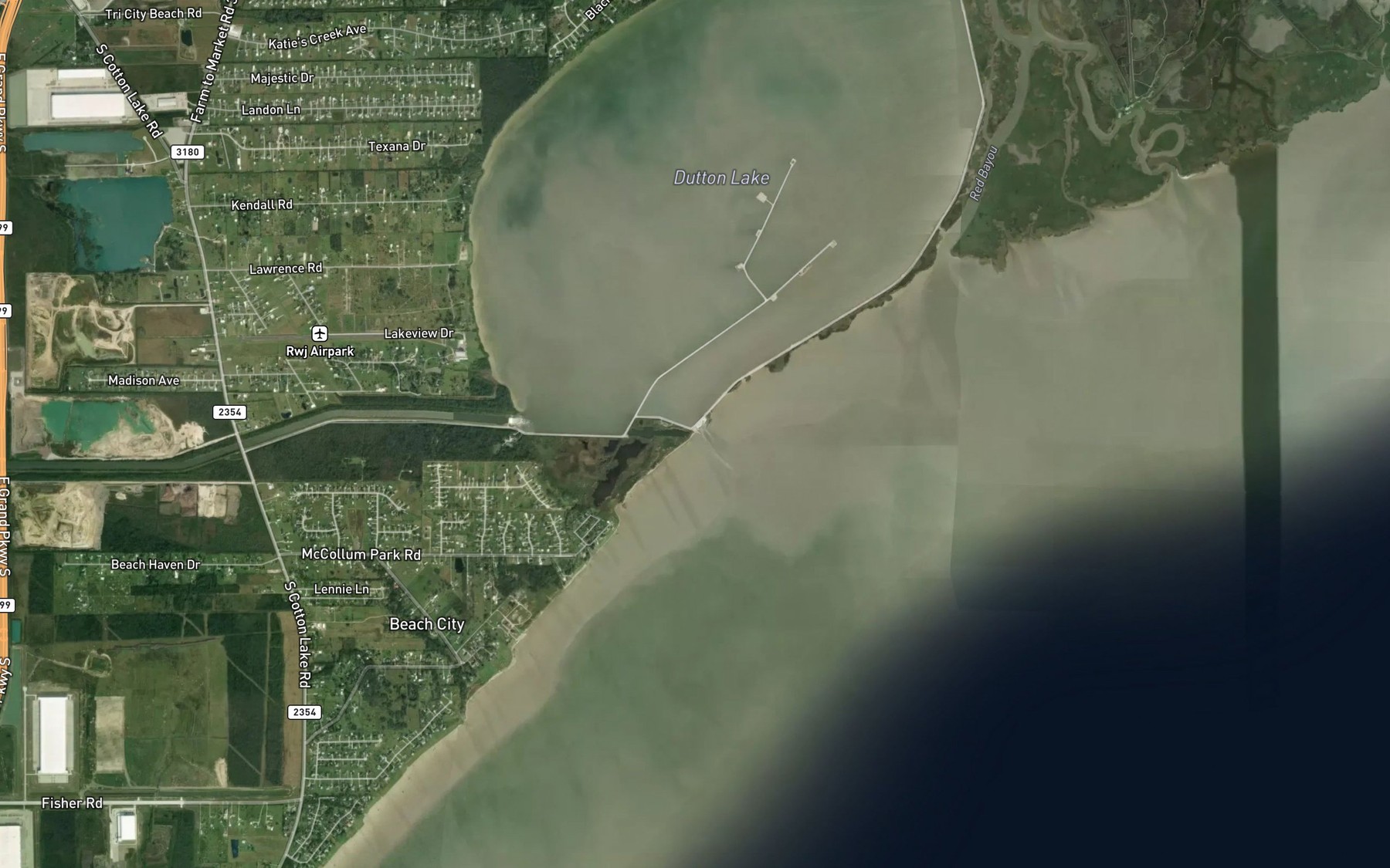Satellite map of the Cedar Boyou Generating Station Clng