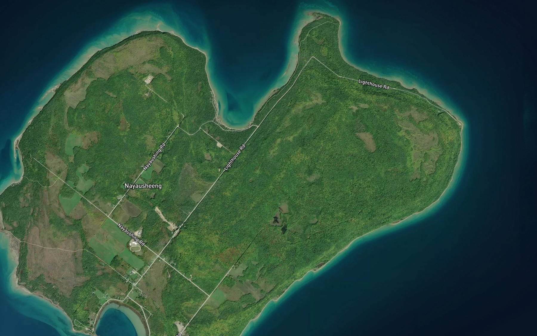 Satellite map of the North Bay