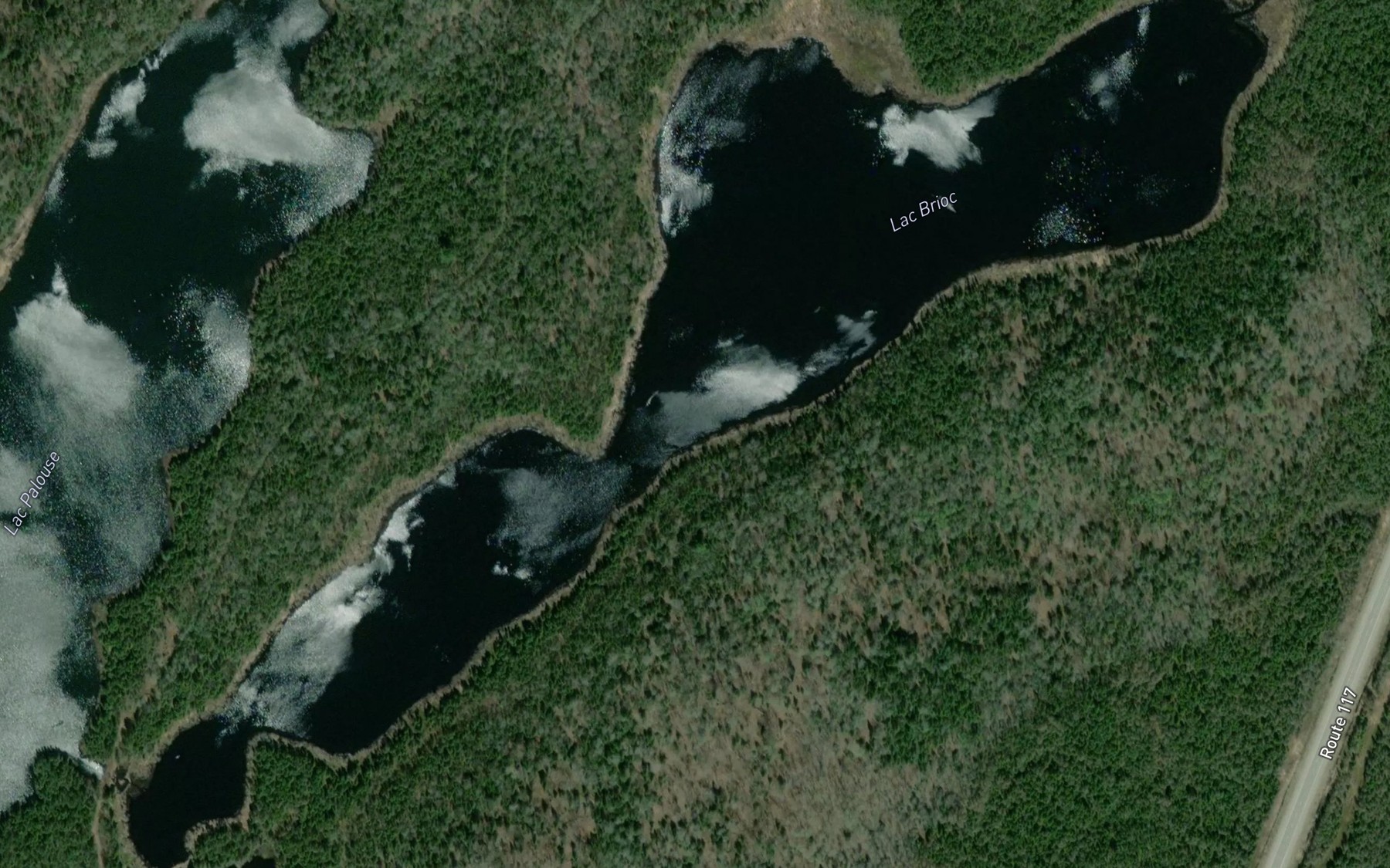 Satellite map of the Lac Brioc