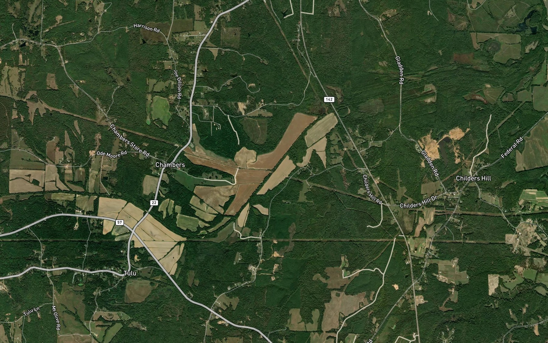 Satellite map of the Little Creek