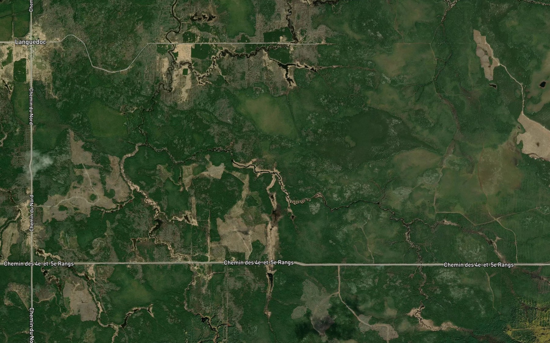 Satellite map of the Cours d'eau Delisle