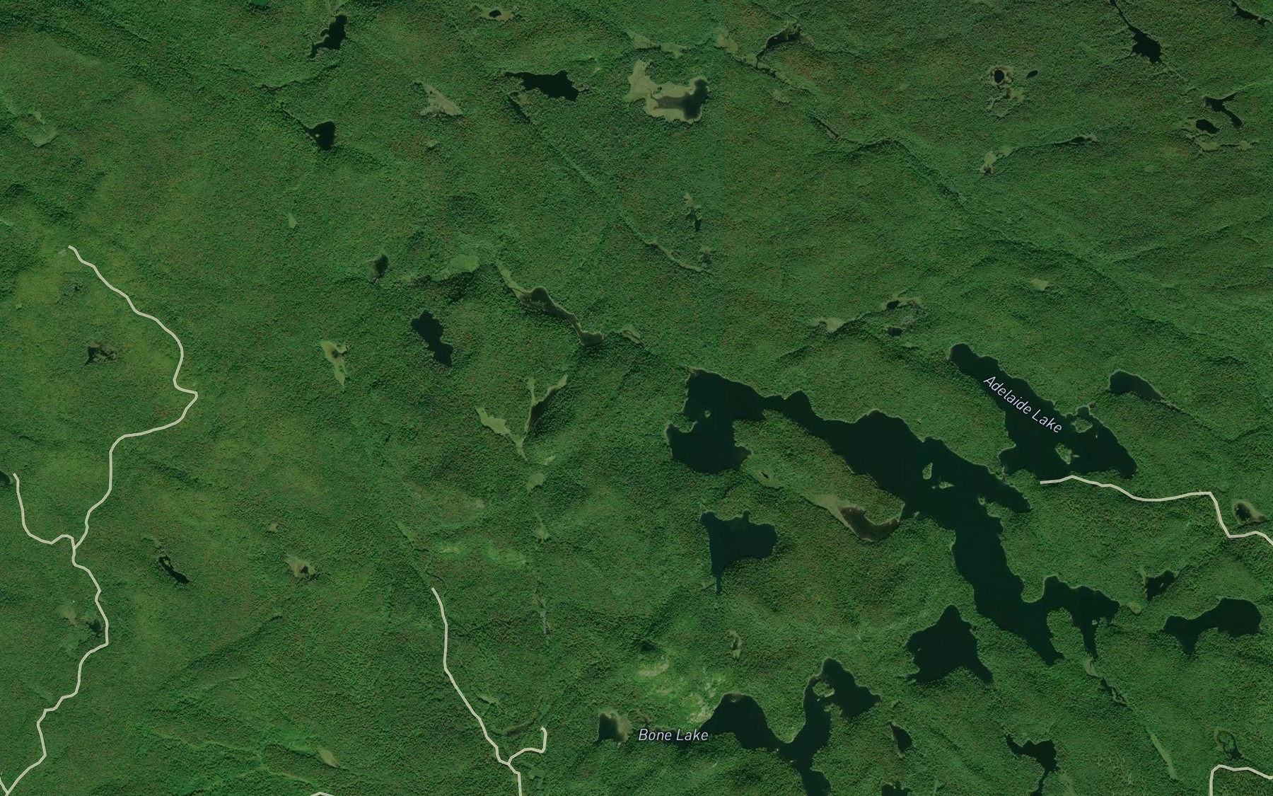 Satellite map of the Eldred Creek